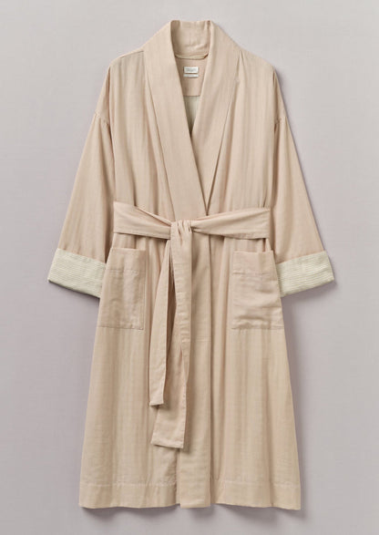 Soft Double Faced Cotton Gown | Soft Heather/Celery