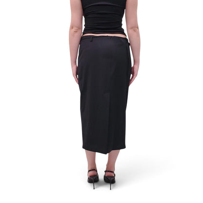 ST. AGNI BLACK BELTED PENCIL SKIRT - SIZE L