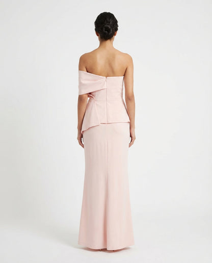 strapless draped peplum gown – ELEGANCE