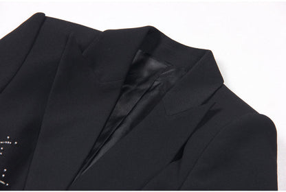 tailored pantsuit with pearl-embellished blazer – NOVALKI