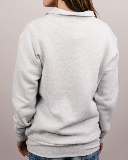 Ash Grey Texas Longhorns Quarter Zip Pullover Back