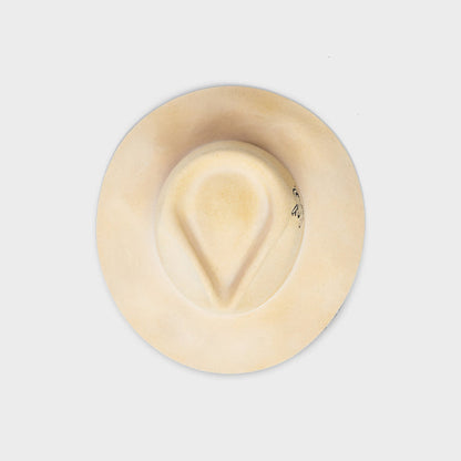 The Snake Fedora - Distressed White