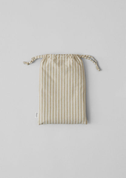 Ticking Stripe Cotton Oxford Pillowcase | Ecru/Straw