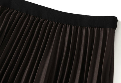 tie-dye pleated A-line midi skirt – MARBLE