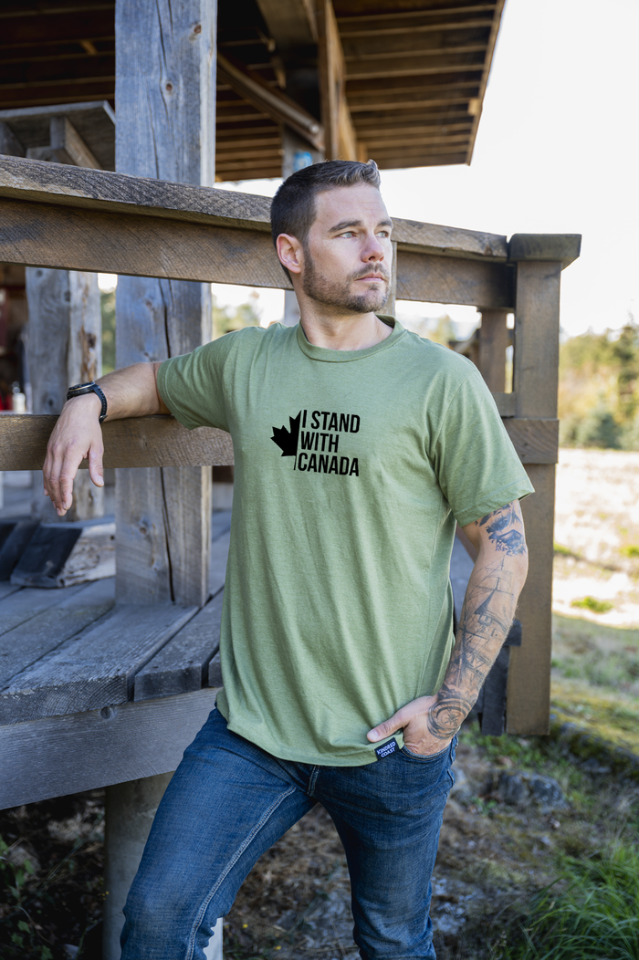 Tod Maffin's Stand with Canada - Unisex Eco Tee - Heather Army