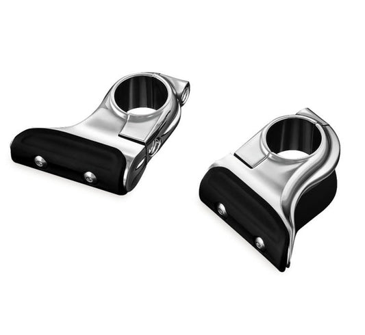 Toe Rest Cruise Pegs Chrome: These Kuryakyn Toe Rest Cruise Pegs attach directly to the engine guard to allow positioning of