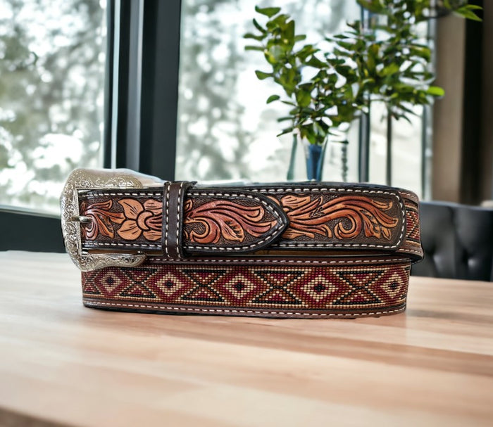 Twisted X Beaded Belt