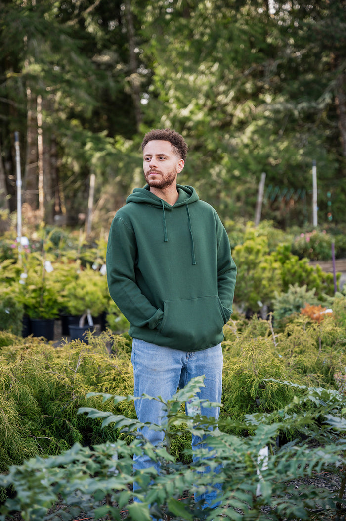 Unisex Eco Hoodie - Blank Apparel- Forest Green