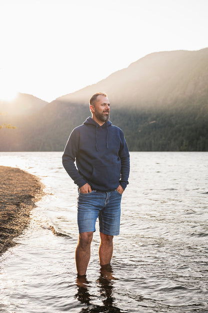 Unisex Eco Hoodie - Blank Apparel- Navy Blue