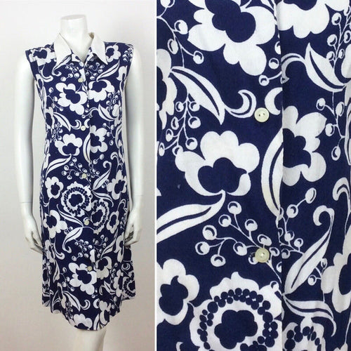 VINTAGE 60s PSYCHEDELIC GREEN YELLOW WHITE FLORAL PAISLEY MINI DRESS 16