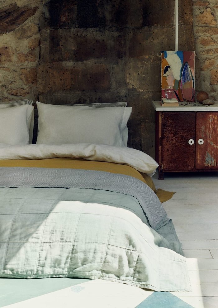 Washed Linen Cotton Duvet Cover | Ecru