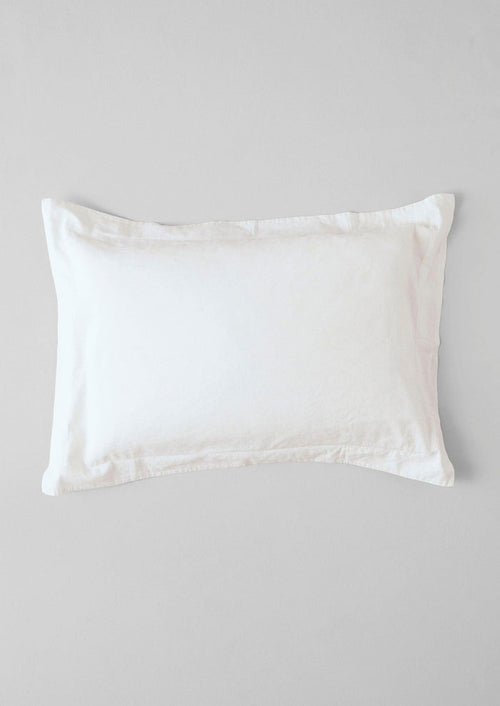 Washed Linen Cotton Oxford Pillowcase Set | Ecru