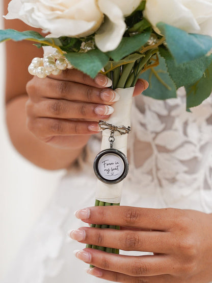Wedding Bouquet DIY Photo Memorial Charm Pin - Giftware - Honey Fawn