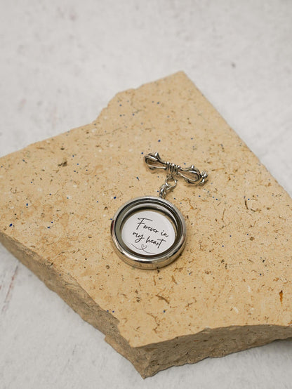 Wedding Bouquet DIY Photo Memorial Charm Pin Silver - Giftware - Honey Fawn