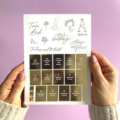 Wedding Planner Sticker Pack (3 Sheets) - Giftware - Blush and Gold