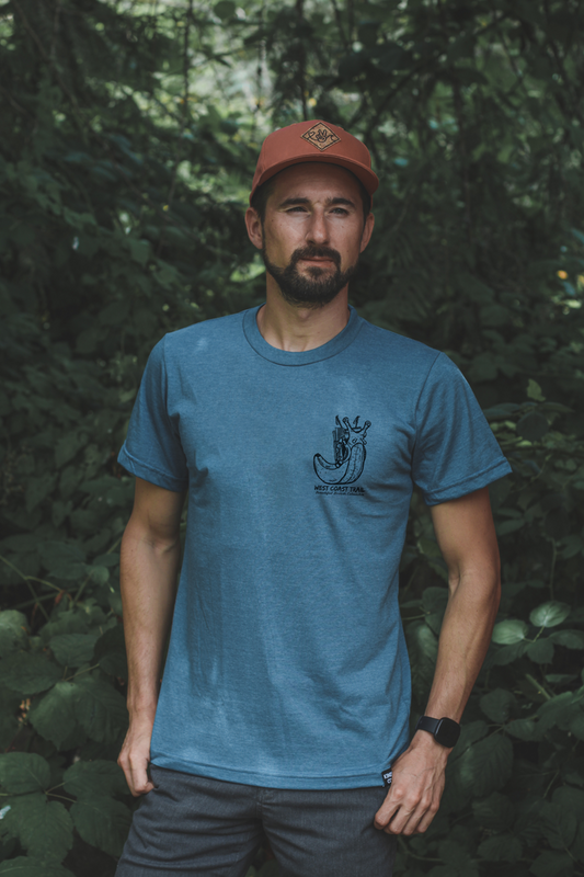 WEST COAST TRAIL - Crest - Unisex Eco Tee - Heather Teal