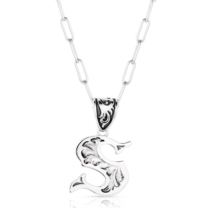 Western Initial S Necklace