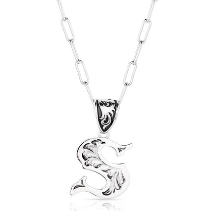Western Initial S Necklace
