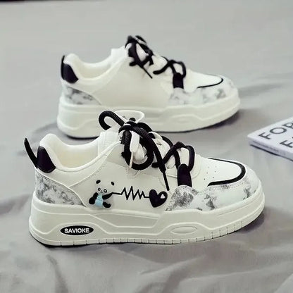 Women Heartbeat Design Sneakers
