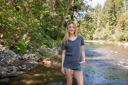 Women's 100% Organic Cotton Tee - Blank Apparel - Storm Grey