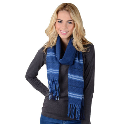 Womens Winter Scarf Soft Woven Check Fringed Tartan Plaid