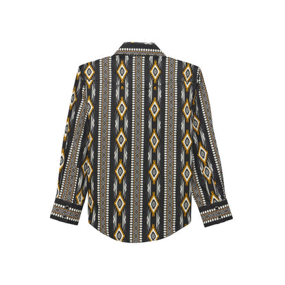 Wrangler Boys Checotah Long Sleeve Shirt in Black/Brown
