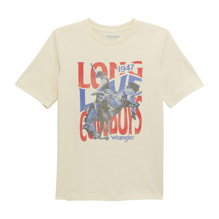 Wrangler Boys Short Sleeve Graphic T-Shirt in Antique White