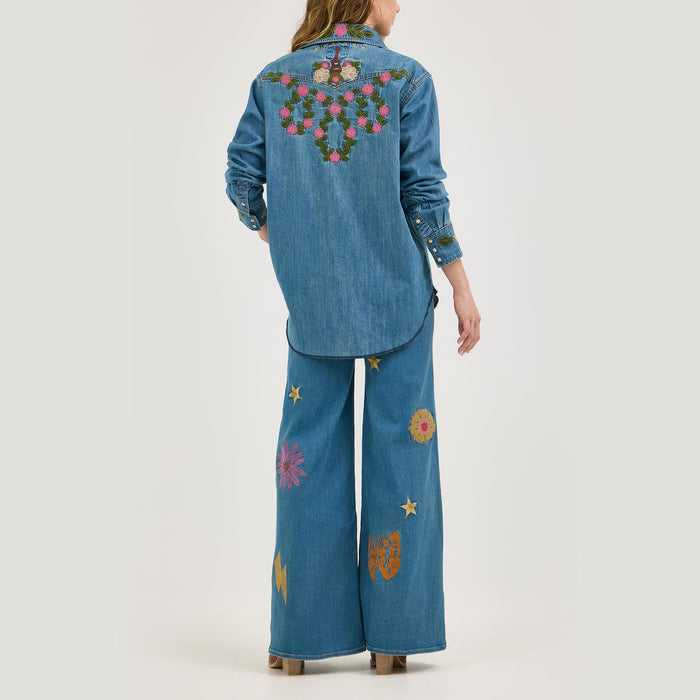 Wrangler X Lainey Wilson Embroidered Wide Leg Pant