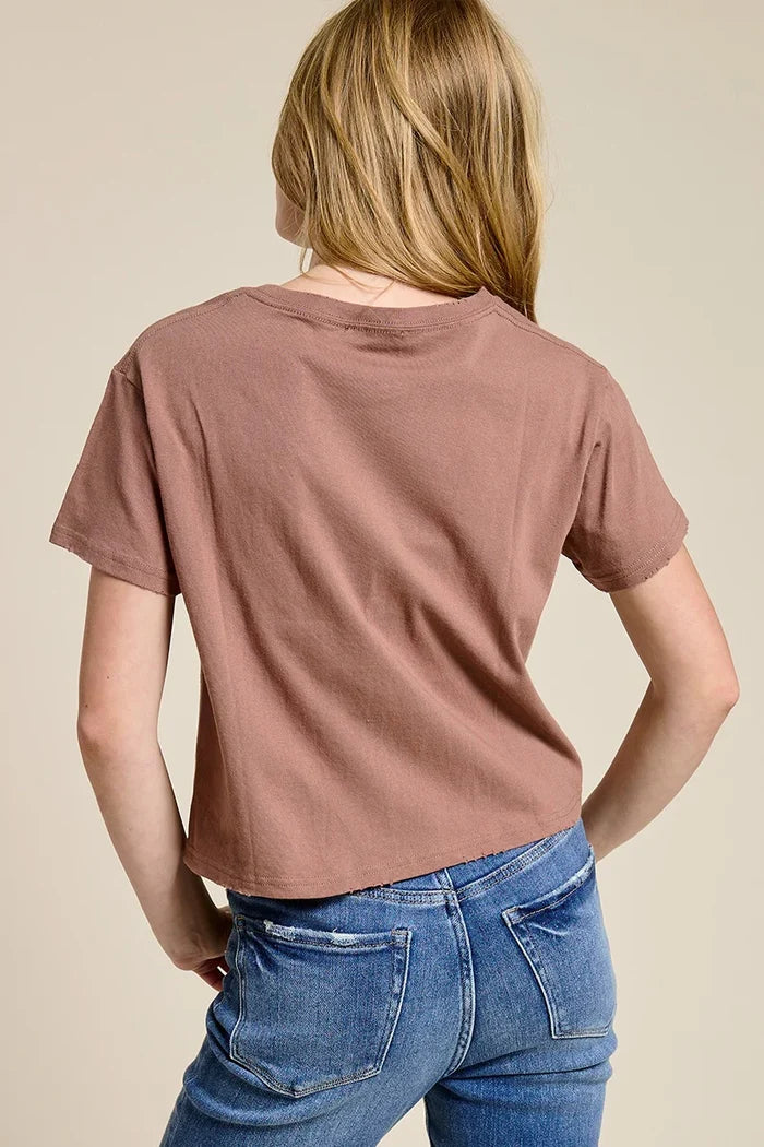 Zutter Cow Skull Howdy Graphic Crop